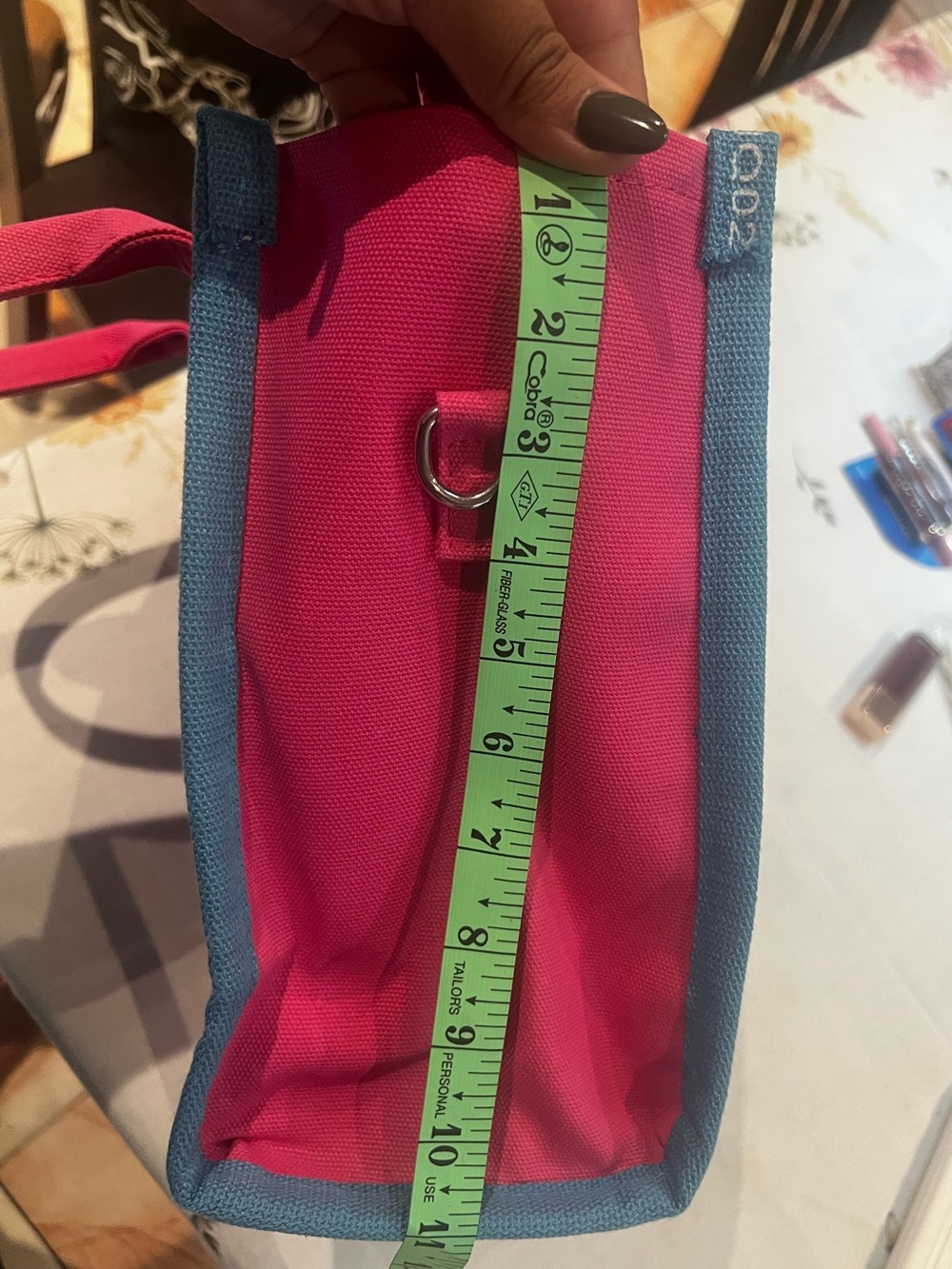 Marc Jacobs Hot Pink Canvas Tote with blue Trim - Picture 5 of 5